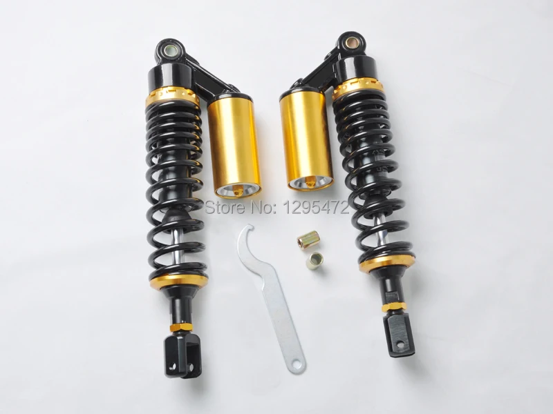 universial  fork 340mm air gas shock absorber  for   motorcycle cb750   SUZUKI-GSX1100-atv  quad  scooter motorbike black+golden