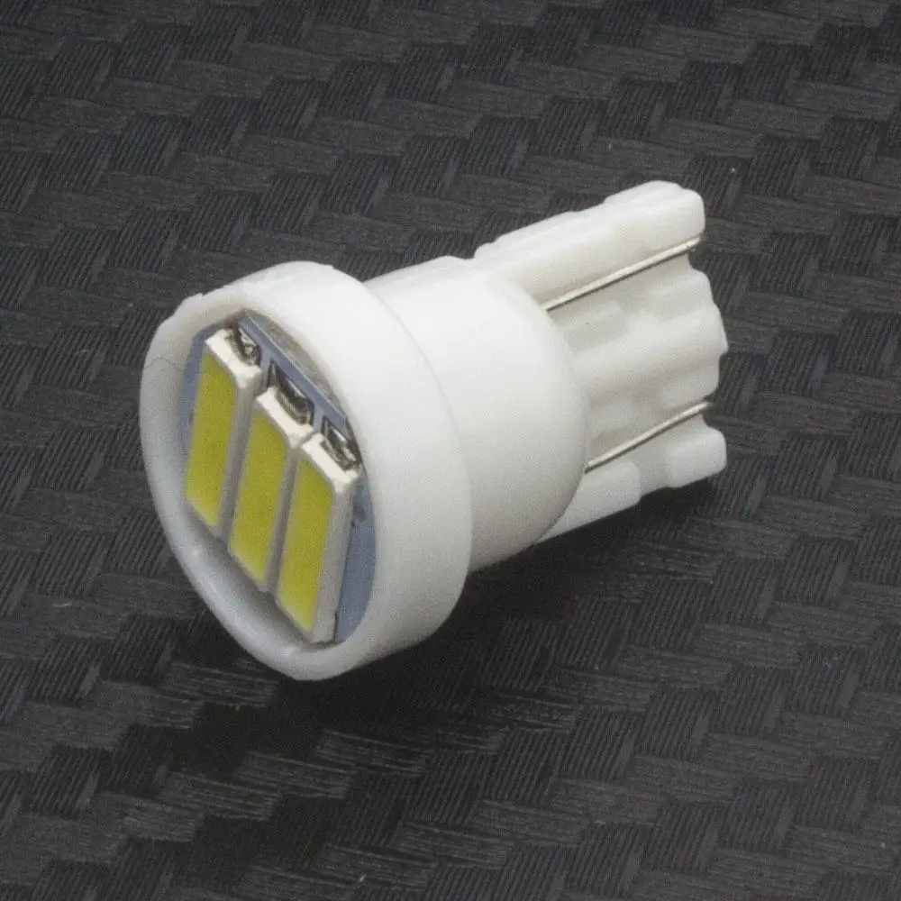10 Pcs T10 3-7020 SMD LED White Reading Lights DC 12V For Dome Festoon Door Trunk Bulbs License Plate Lamp
