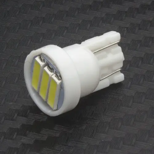 Imagen 2 del producto 10 Uds T10 3-7020 SMD LED luces de lectura blancas DC 12V para cúpula adorno puerta maletero bombillas lámpara de placa de matrícula
