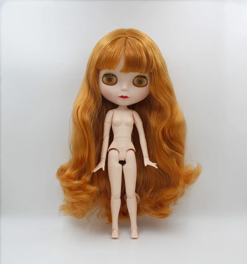 

Blygirl,Blyth doll,Curly blond bangs, 1/6 nude doll, 19 joint body, new face shell doll, can make up for her, wearing clothes