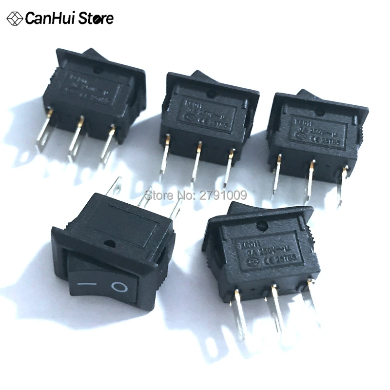 10pcs/lot 10*15mm SPST 3PIN ON/OFF G123 Boat Rocker Switch 3A/250V Car Dash Dashboard Truck RV ATV Home