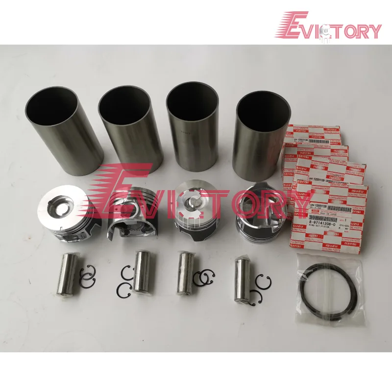 For Hiatch Excavator  4LE2  cylinder liner kit 4LE2 PISTON + PISTON RING SET cylinder liner