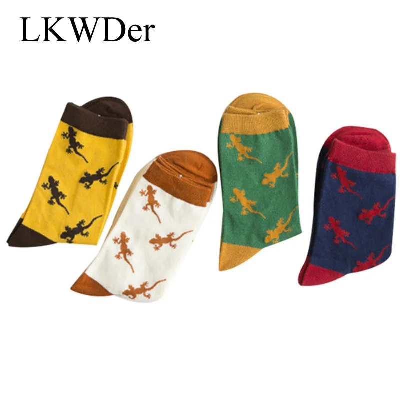 

LKWDer 5 Pairs Mens Cool Animals Hip Hop Crew Socks Funny Street Happy Socks Men Men Sock Divertidos Skateboard Chaussette Homme