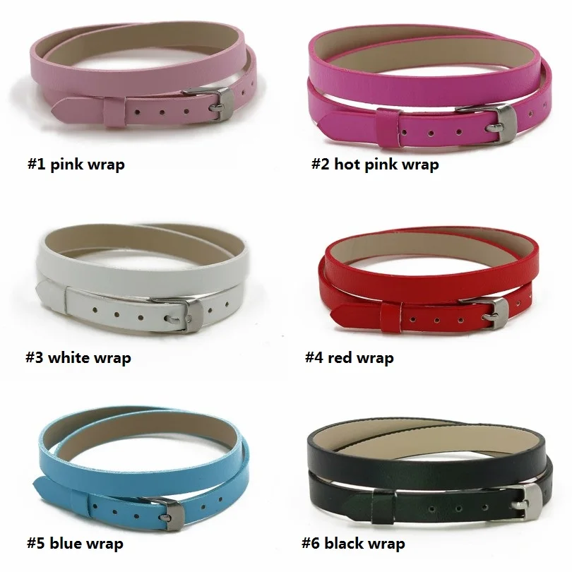 1pc PU Leather 8mm Width 433mm Length Wristband 6 Colors Fit Slide Essential Oil Diffuser Perfume Bracelet Jewelry Findings