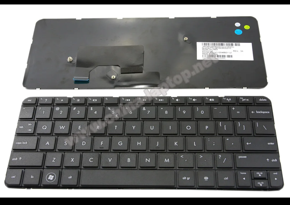 Novo teclado de laptop em inglês dos EUA para Hp Mini 210-3000 (compatível com Mini 1103) Preto - V112046BS1