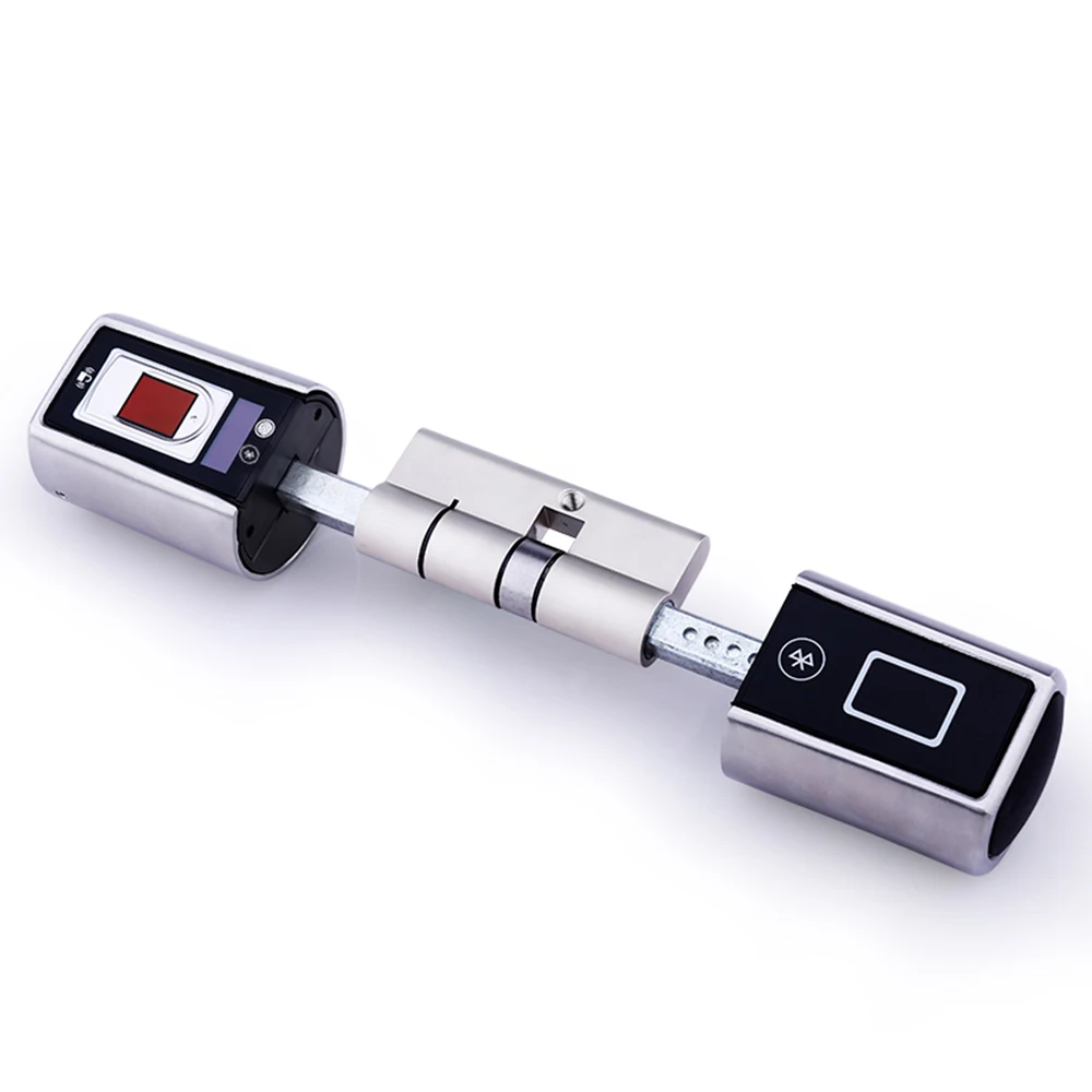 2024 New Design L5SR-Plus Home Intelligent Smart Cylinder Bluetooth Electronic Fingerprint Cylinder Digital Door Lock