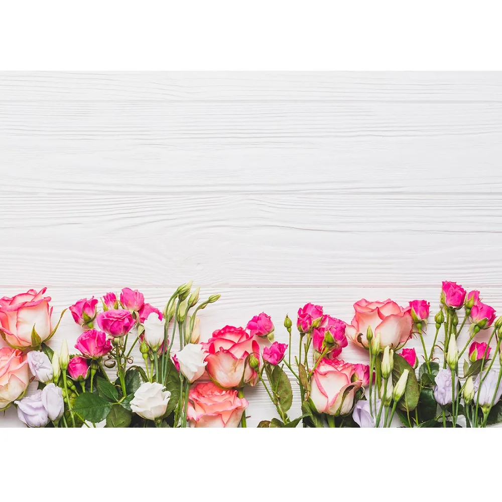 Flower White Wood P…