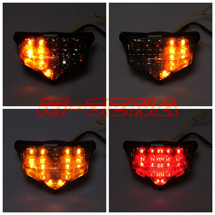 Motorcycle LED Rear Turn Signal Tail Stop Light Lamps Integrated For FZ6 Fazer 600 2004 2005 2006 2007 2008 2009