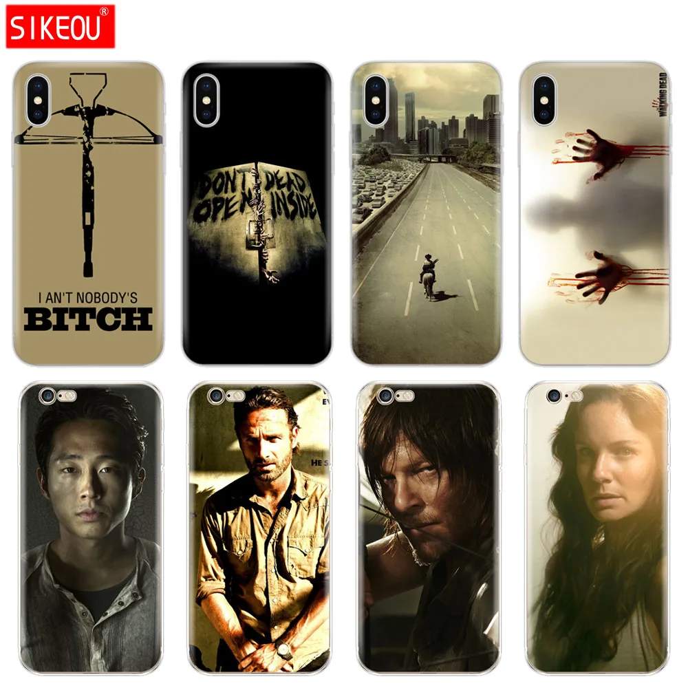 Silicone Cover Phone Case For Iphone 6 X 8 7 6s 5 5s SE 2020 Plus 10 XR XS 11 Pro Max Case walking dead