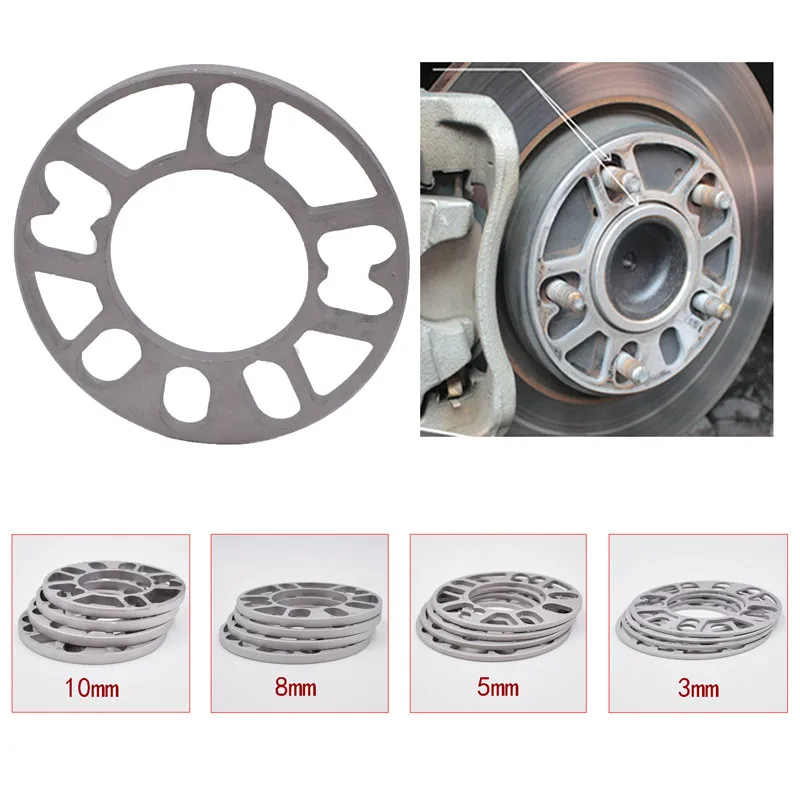 2PCS Professional Universal Alloy Aluminum Wheel Spacer Shims Plate 4 5 STUD 3mm 5mm 8mm 10mm