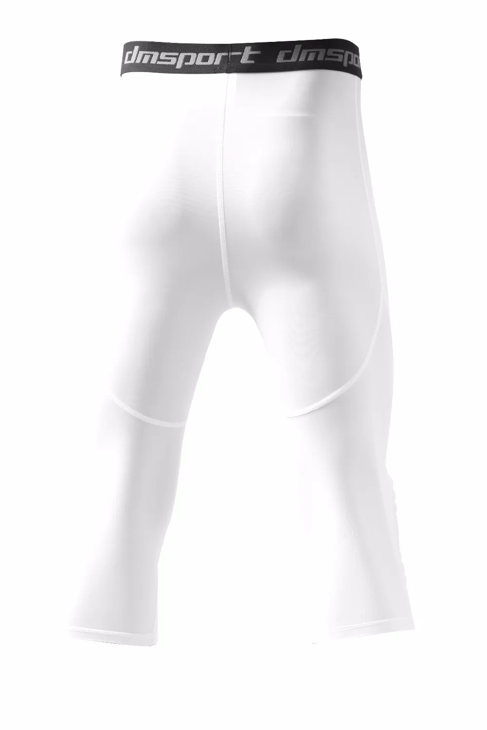 Men's Basketball Padded Three-Quarter Tights Pants with Knee Pads for Men 3/4 Capri Compression Tights Leggings Girdle Training image 3