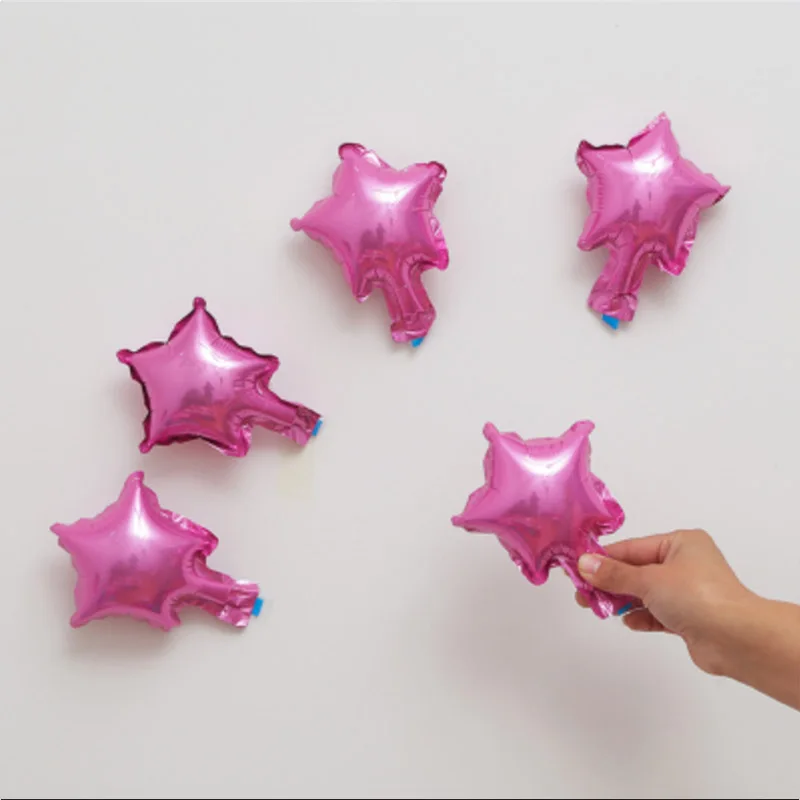 50PCS 5 Inch Mini Heart Pentagram Foil Balloons Wedding Room Decor Baby Birthday Party Christmas Decorations Supplies Kids Toys