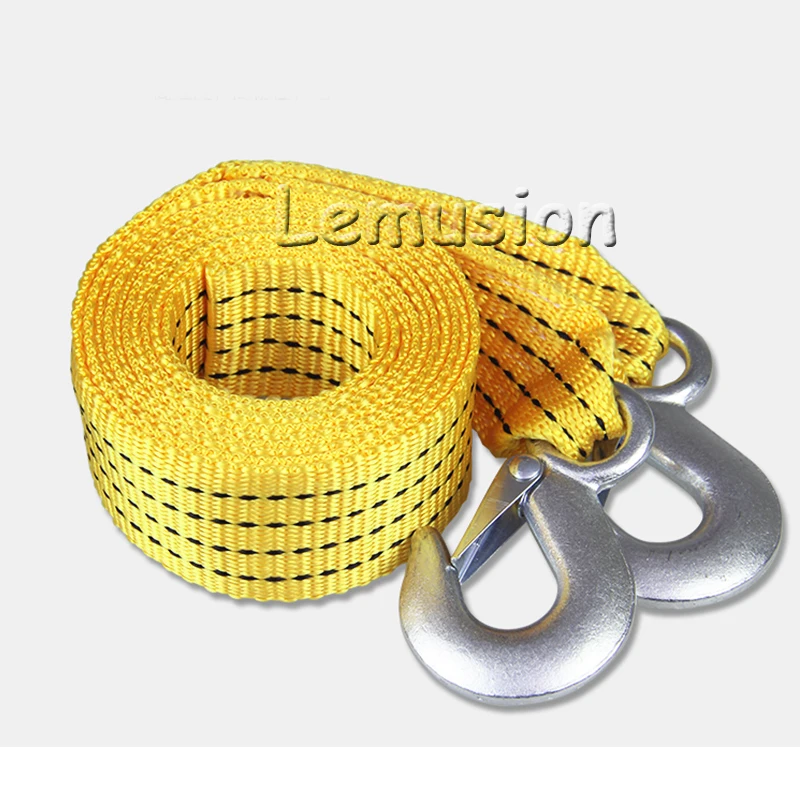 1X Car Trailer Rope 3 Tons 3 Meters for BMW F30 F10 E46 E39 E90 E60 X5 E53 F20 Mercedes Benz W204 W211 Audi A5 A6 C5 C6 A4 B7