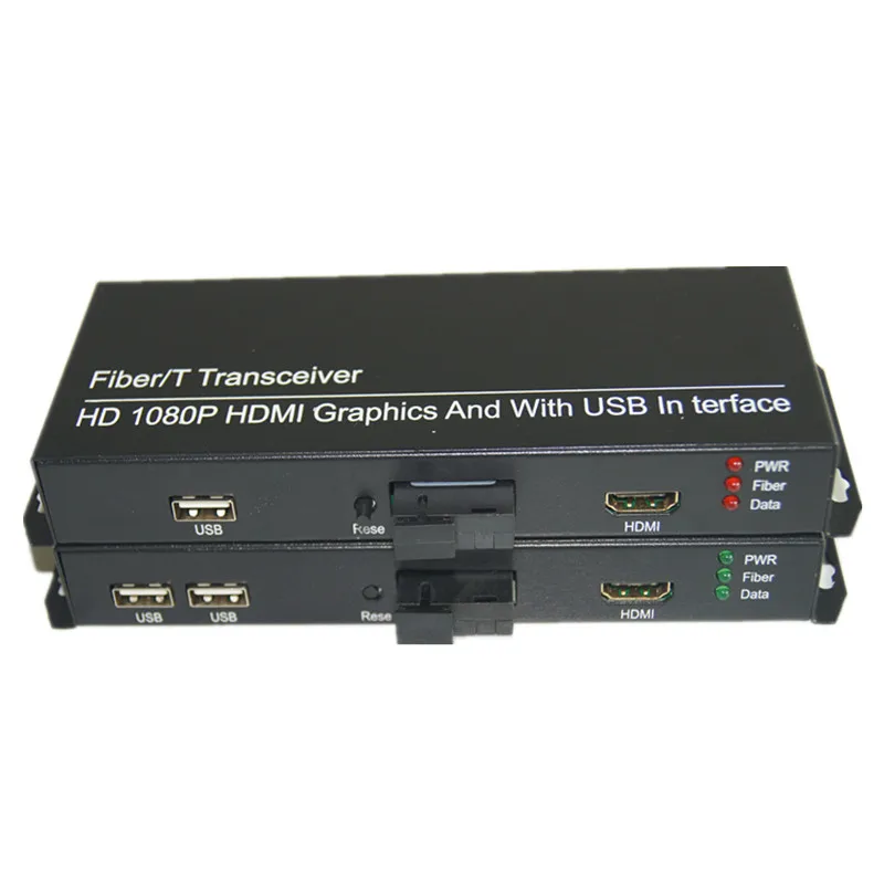 

High Quality HD 1080P HDMI Extender Optical Media Converters with 2 KVM USB2.0, HDMI signal over Fiber SC port ,Singlemode 20Km