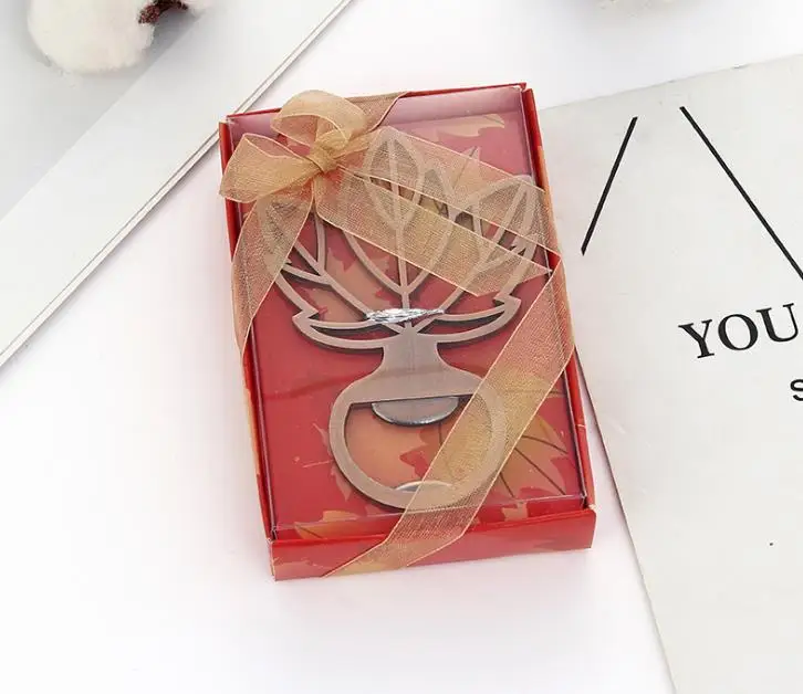 10 pçs folha de bordo rosa ouro abridor de garrafa favores de casamento presentes para convidados obrigado presente festa favores com caixa de presente