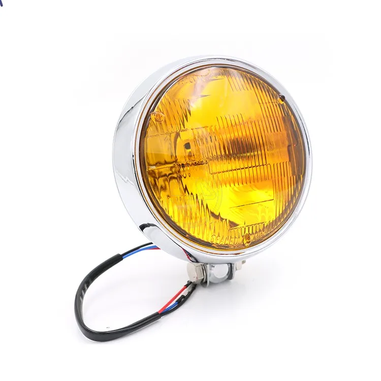 Universal Fit 12V Motorcycle Retro Headlight Motorbike Refit Headlights Scooter Spotlight Motor Front Light Moto Head Light