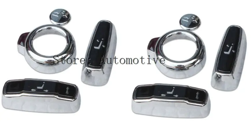 

For Land rover Discovery 5 2017 Car-Styling ABS Matt Chrome Seat adjustment Button Cover Trim Accessories Set of 8pcs