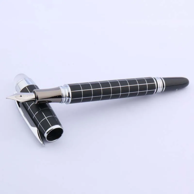 BAOER 79 Metal SILVER piece Trim M wave GIFT Fountain Pen Business Office school supplies Writing