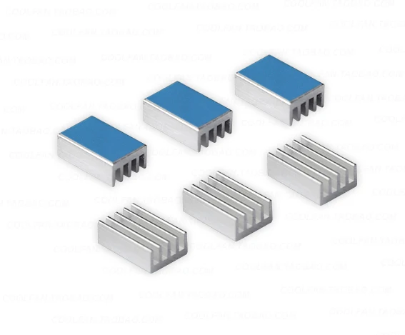 6pcs add For 3M-8810/8805 Thermally Conductive Adhesive small rectangular aluminum heatsink (20*13*7mm) 20x13x7mm heatsink