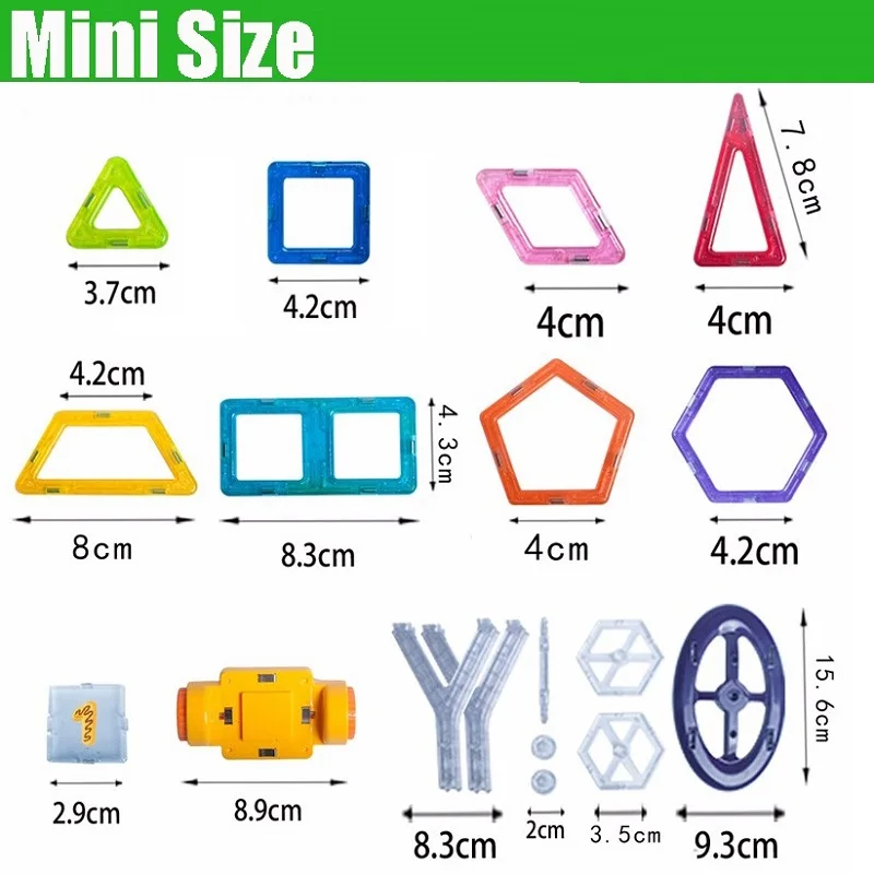 미니 자석 디자이너 블록 건설 및 빌딩 장난감, 플라스틱 자석 게임, 교육용 장난감, 어린이 선물