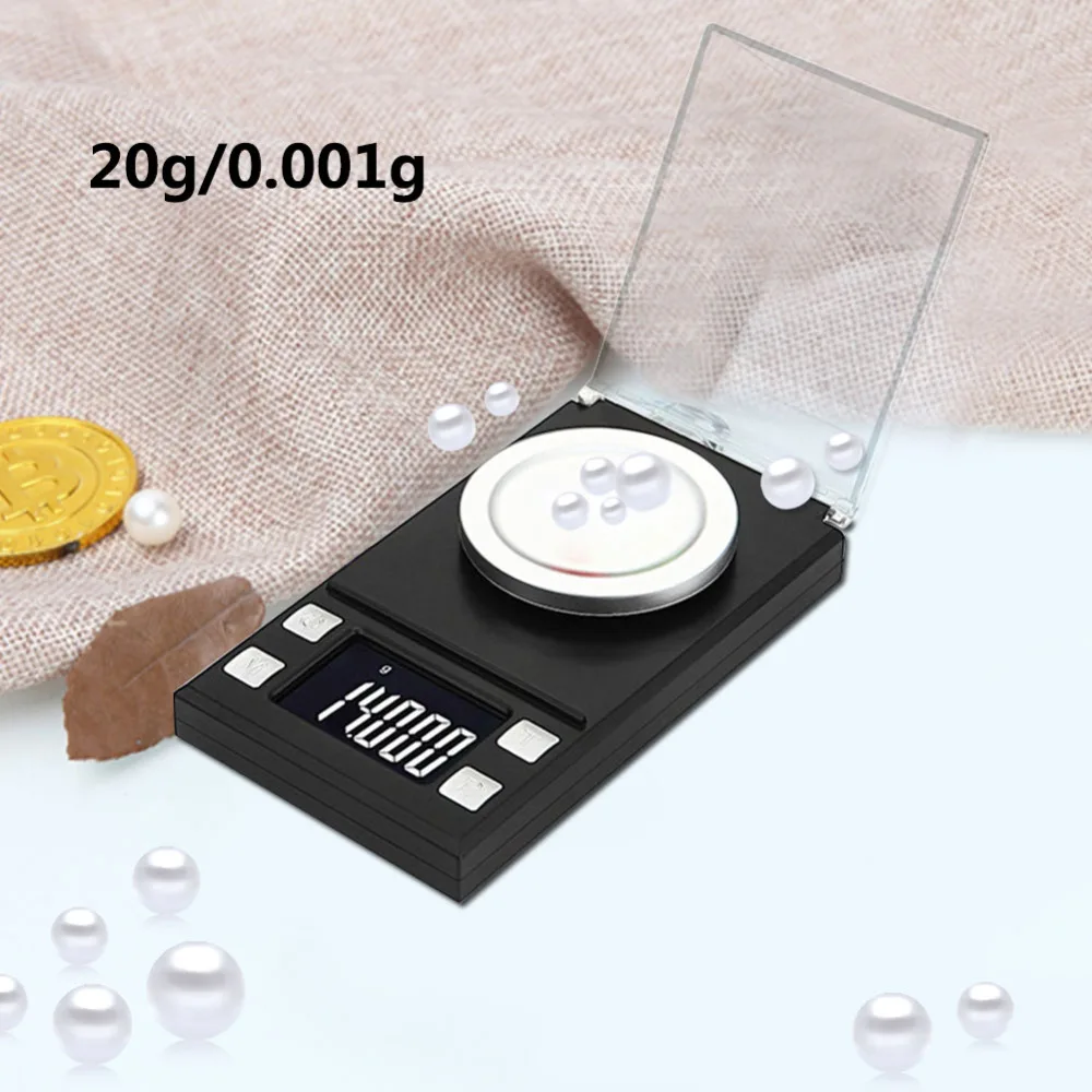 Yieryi Electronic Scale LCD Digital Scale 0.001g Precision Medicine Jewelry Karat Scale 10g / 20g / 50g / 100g Pocket Scale