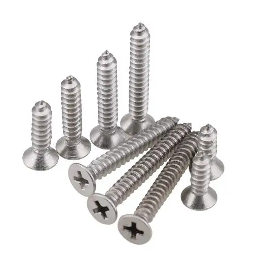 

2pcs M6 stainless steel Phillips screws countersunk self-tapping screws 45mm-100mm length