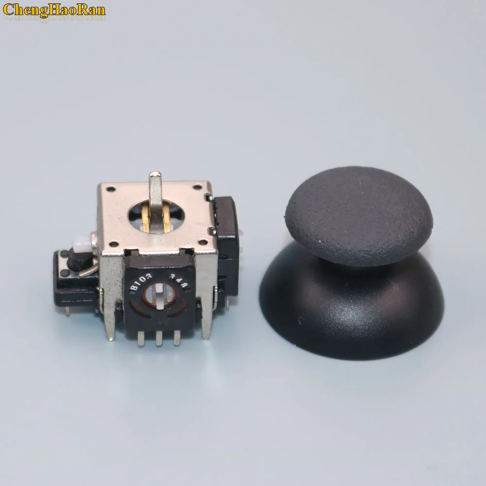 2pcs 1set Replacement metal 3D joystick cap analog Stick cap for XBOX 360 controller For PS2 Controller 3D Analog Joystick