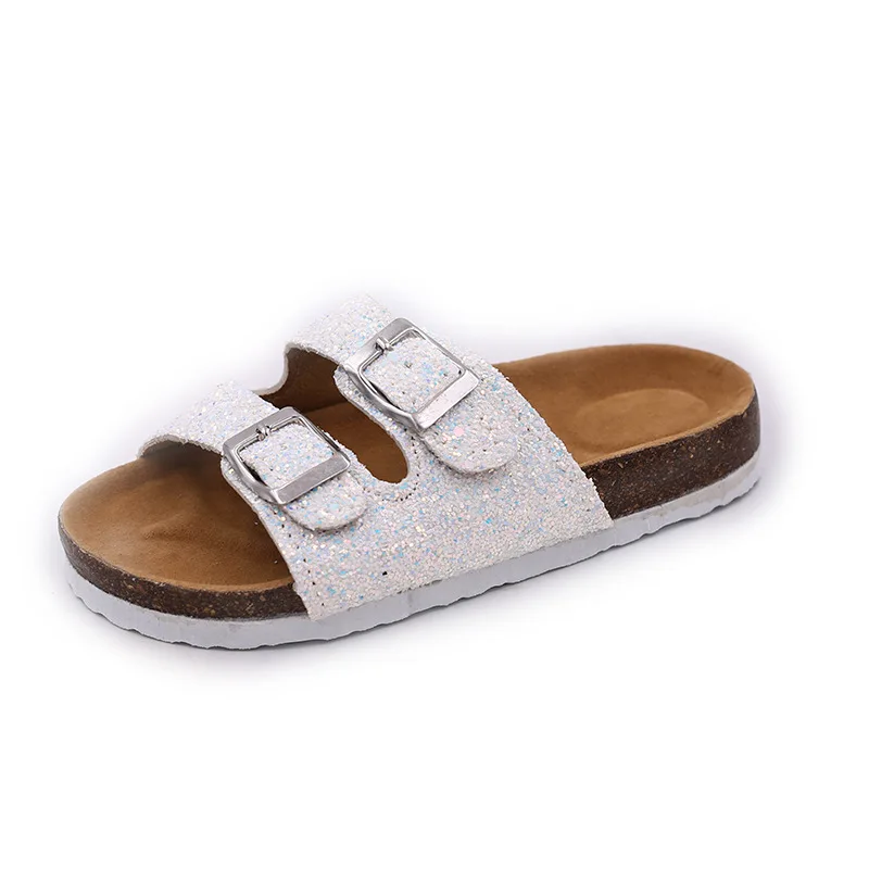 New Summer Boys Slippers for Children Cork Sandals Outdoor Non-slip Soft Leather Girls Beach Shoes Kids Fashion Sandals