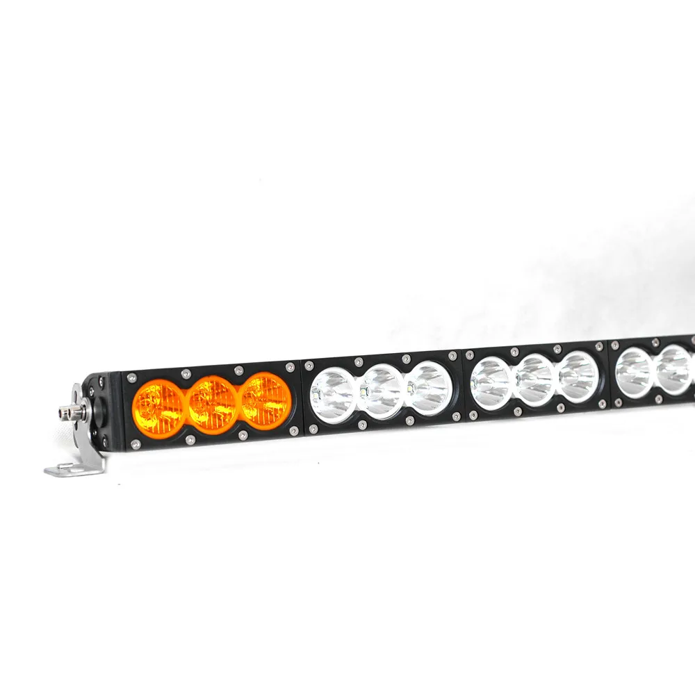 Car 12V 24V 48 inch Led Light Bar 270W Amber & White LED Light Bar Spot Flood Combo Offroad Work Driving Offroad 4WD Light