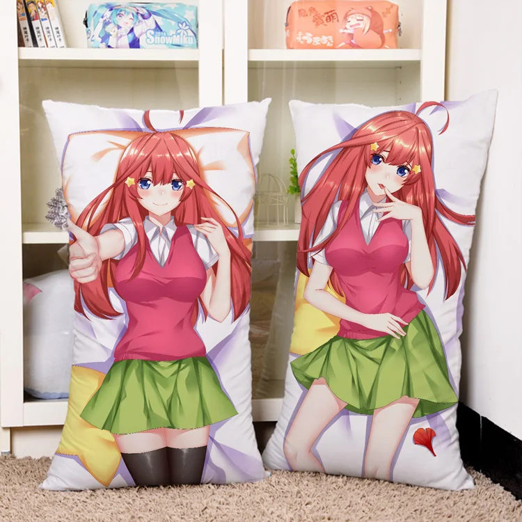 Anime Cartoon Nakano Miku Hugging ectangle Pillow Case Pillow Cover Pilllowcase  Cushion Gift