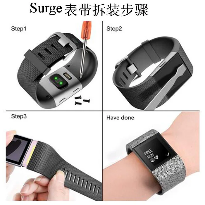 ZycBeautiful Original replacement wristband apron protective cover for Fitbit Surge Original bands