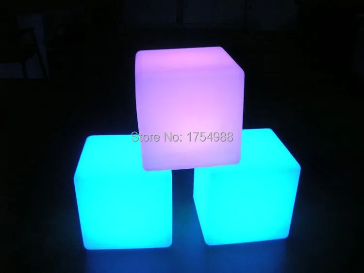 2015 spedizione gratuita ricaricabile 30CM Led Cube/Led Cube Seat/Led Glow Cube sgabelli Led luce luminosa sgabello da Bar colore variabile