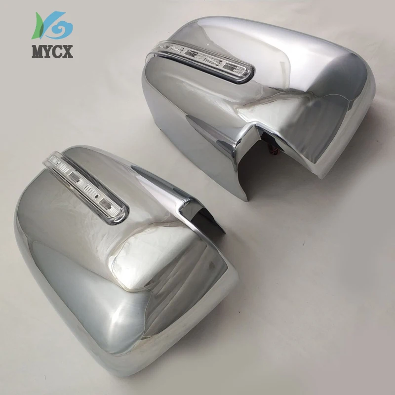 

Хромированная крышка зеркала 2016-2019, крышка зеркала для Mitsubishi L200 Triton со светодиодными фонарями, детали для Mitsubishi, аксессуары, 2 шт.