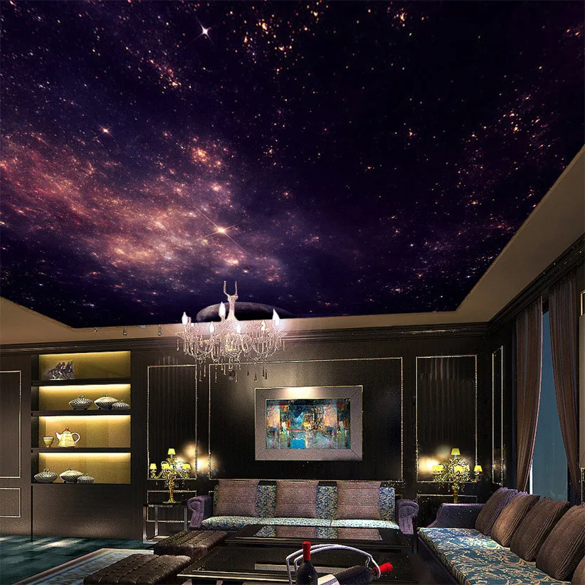

Custom Mural 3D Star Nebula Night Sky Wall Painting Ceiling Smallpox Wallpaper Bedroom Sofa TV Background Galaxy Photo Wallpaper