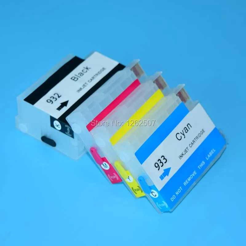 For HP932XL HP933XL Refillable Ink Cartridge With ARC For HP Officejet 7610 7612 7110 7510 7512 6600 6700 6100 932 933 Printers