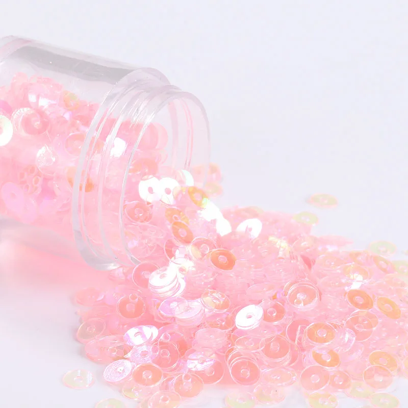 2000Pcs/Lot Size 4mm AB Transparent Sequins PVC Flat Round Loose Sequin Paillettes For Craft, Women Garments Sewing Circle Slice