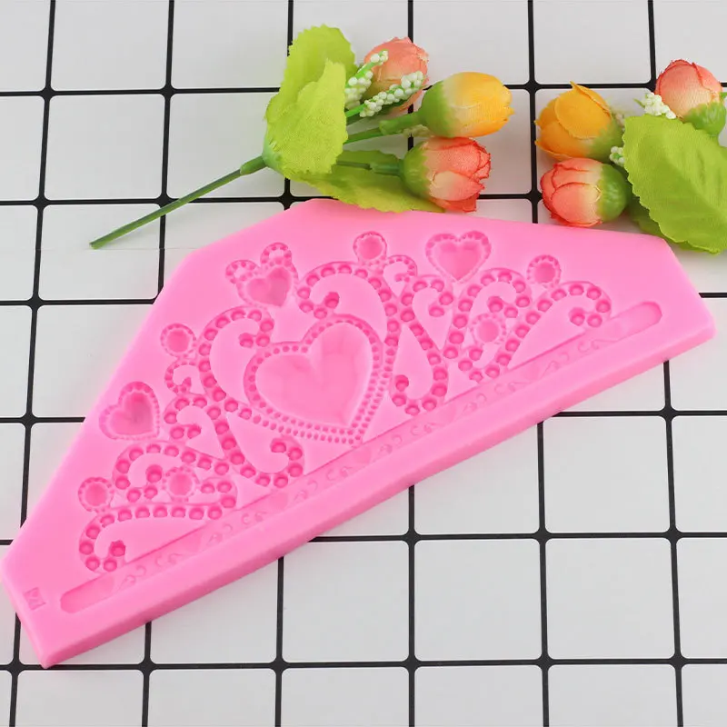 DIY Princess Crown Silicone Cake Mold For Candy Chocolate Jelly Baking Mould Sugar Craft Tool Fondant Cake Decorating Tools
