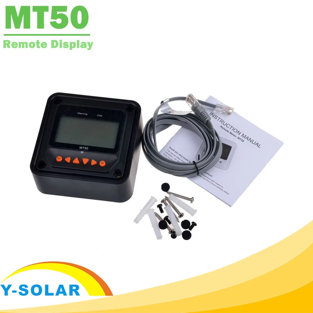 EPever MT50 Remote Display for Tracer-AN Tracer-BN TRIRON XTRA Series MPPT Solar Controller and VS-BN PWM EPSOLAR Regulator