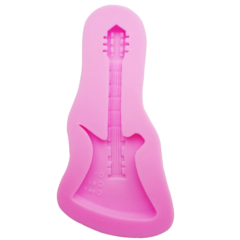 Sophronia M089 3D Violin Silicone  Chocolate Mold Guitar Fondant Cake Decorating Tools Sugar Candy Baking Molds Candle Moulds