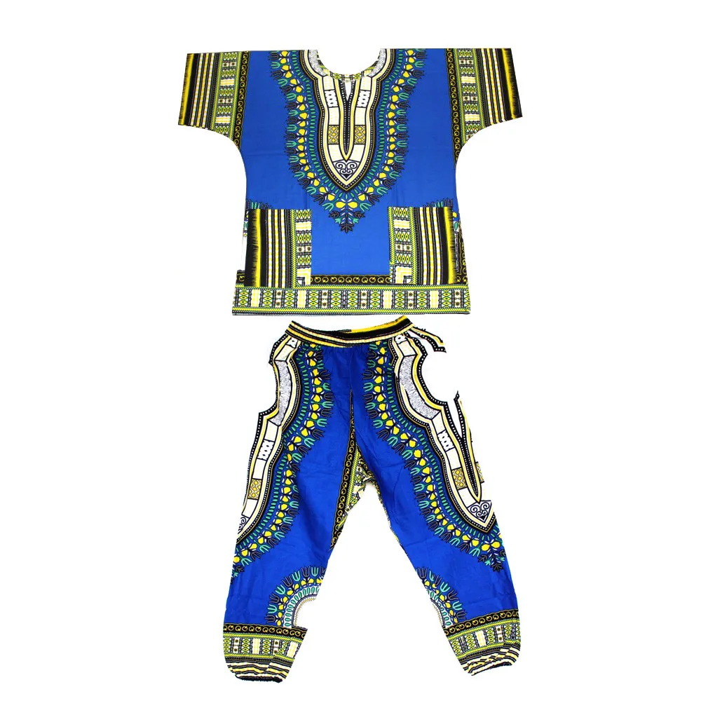 Mr Hunkle Fashion Design Dashiki Set African Printted Dashiki Dress and Pants for Women and Men