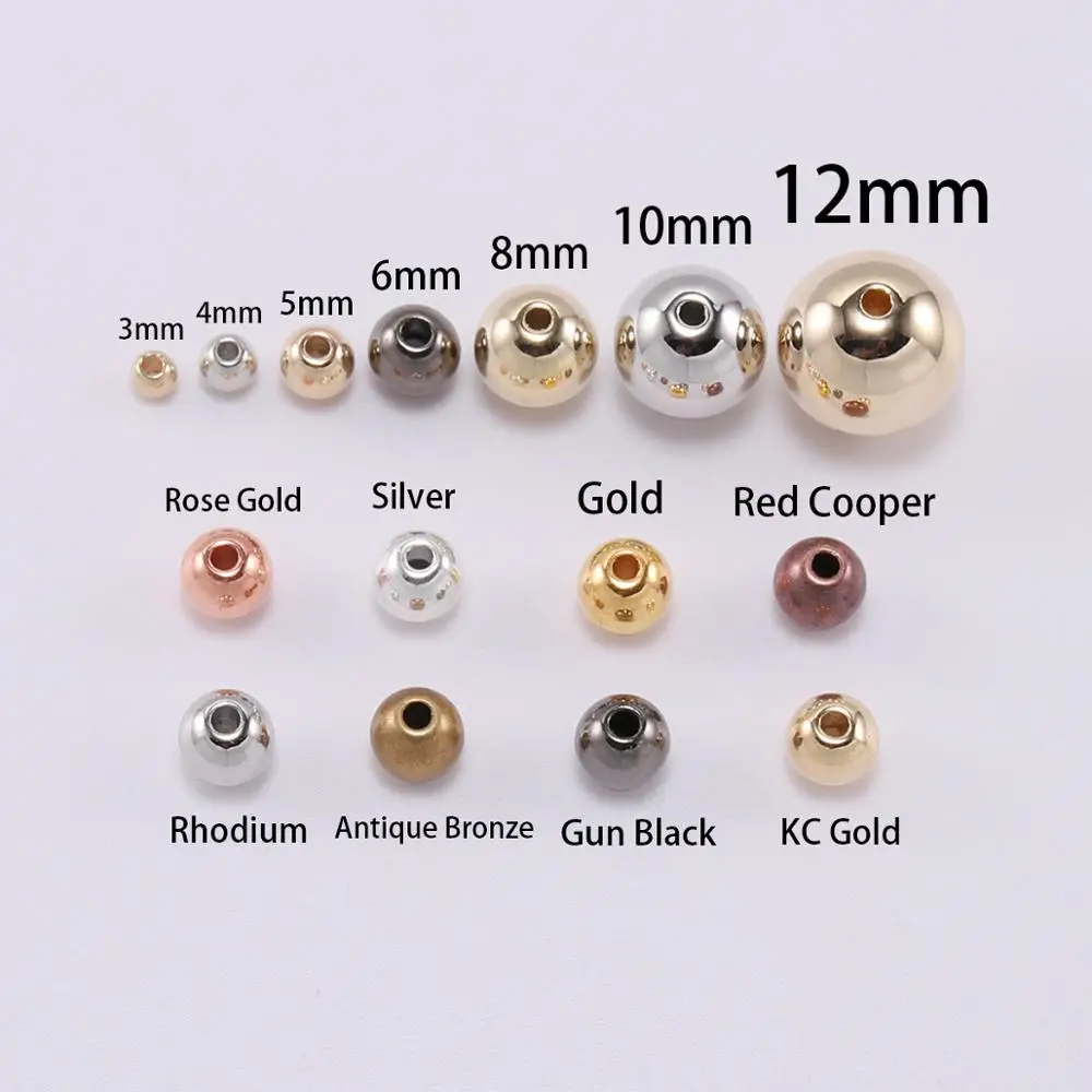 30-100pcs/lot 3 4 5 6 8 mm  With Hole CCB Bead Round Seed Loose Spacer Beads For Jewelry Making Supplies Accessories DIY image 3