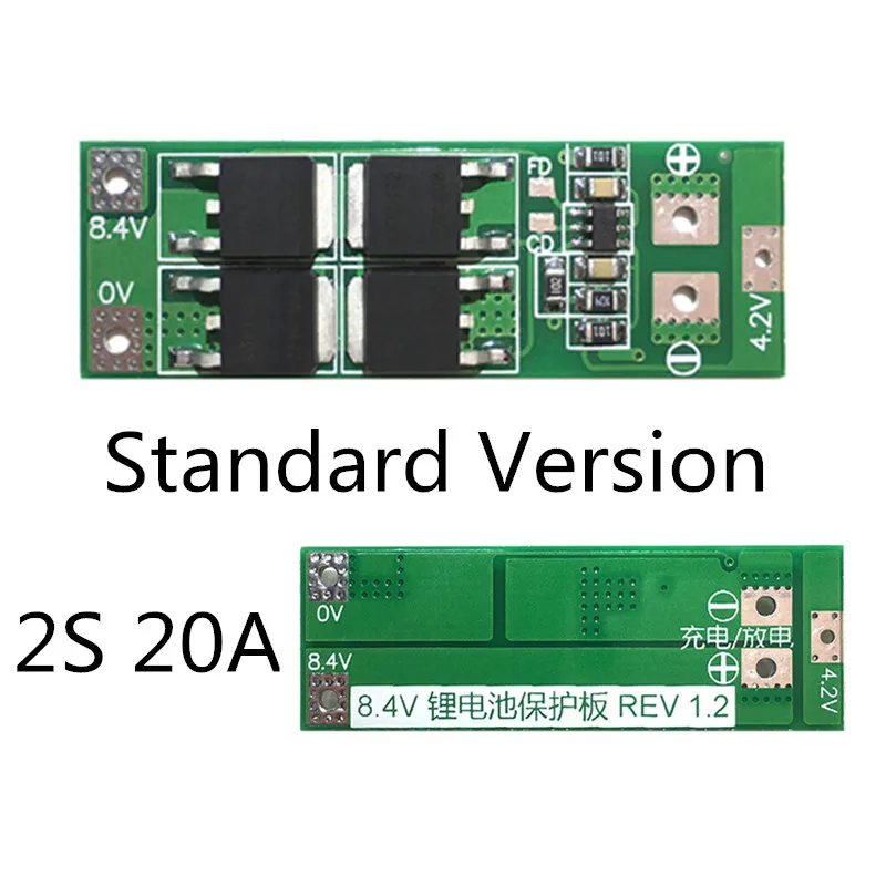 2S 20A  7.4V 8.4V  18650 Lithium battery protection board/BMS board standard/balance