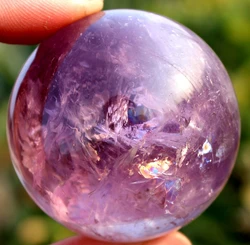140g 46mm Natural Amethyst Quartz Crystal Sphere Ball Healing