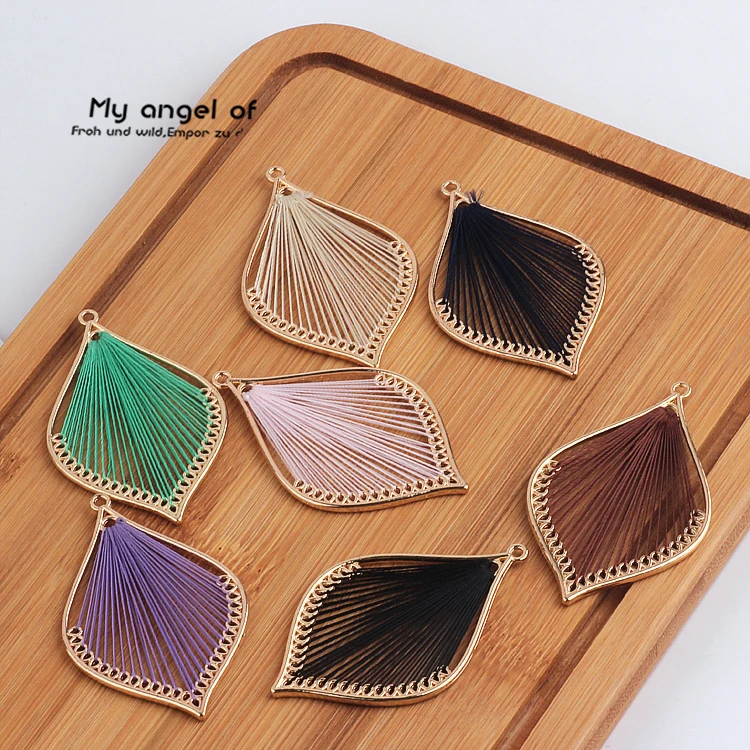 

Min order 12pcs/lot color handmade cotton core decoration cartoon leaves shape alloy floatng locket charms diy jewelry making