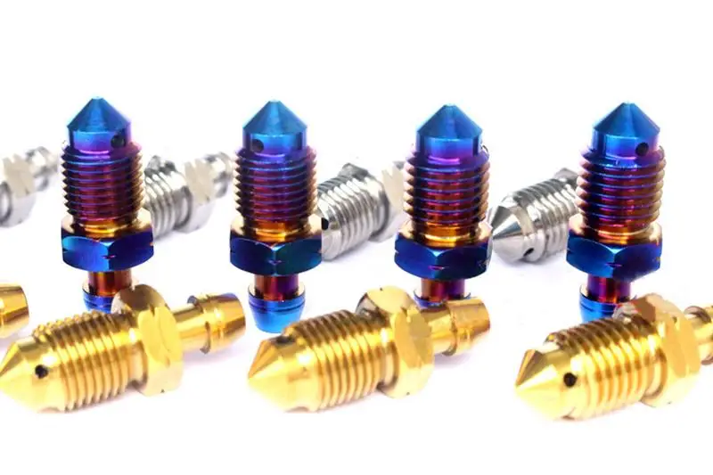 1 Piece M8x1.25/M10x1/M10x1.25 Ti/Golden/Burn Blue GR5 TC4 Titanium Alloy Screw For Motorcycle Callipers