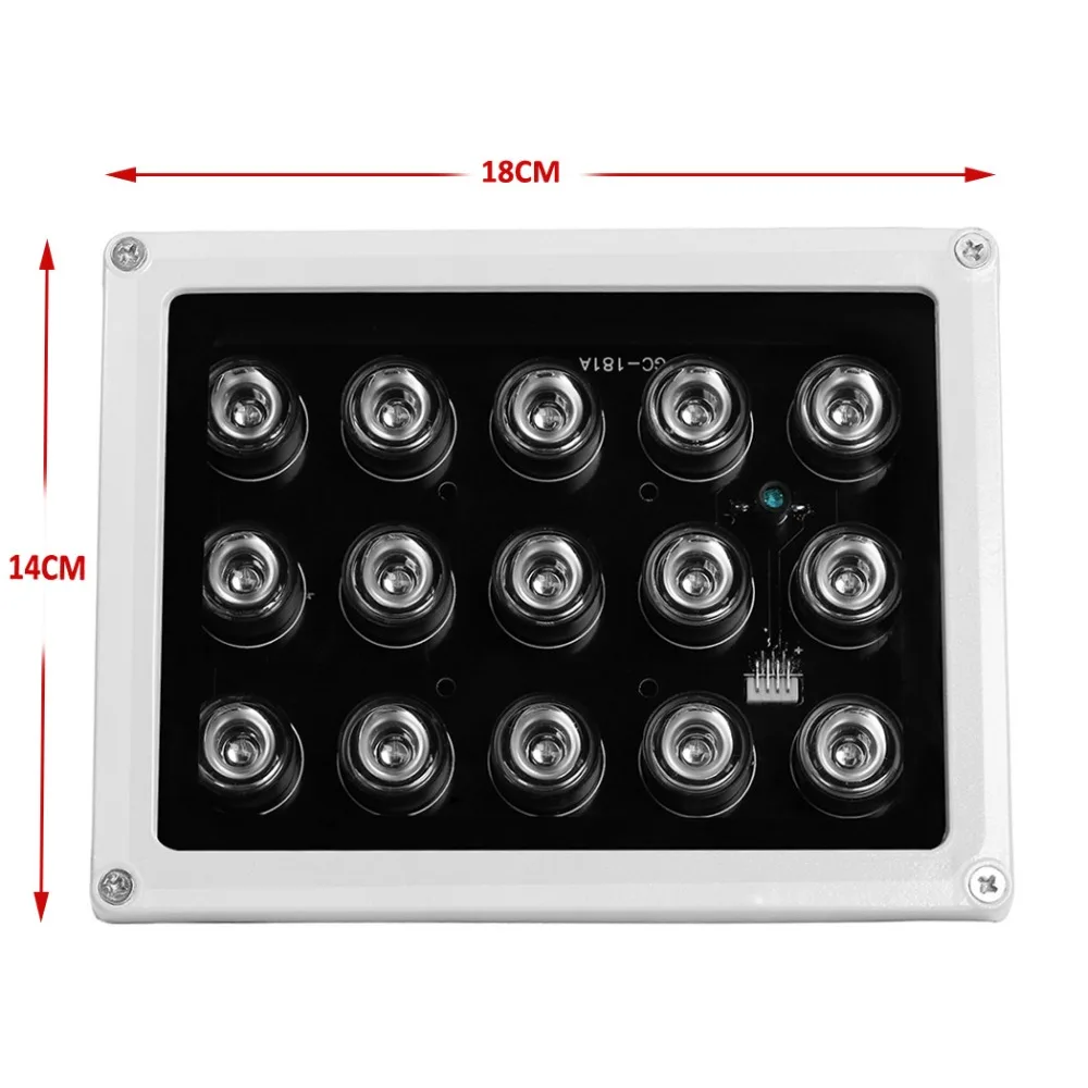 CCTV LEDS 15PCS IR LEDS Array IR illuminator infrared lamp IP66 850nm Waterproof Night Vision CCTV Fill Light for CCTV camera