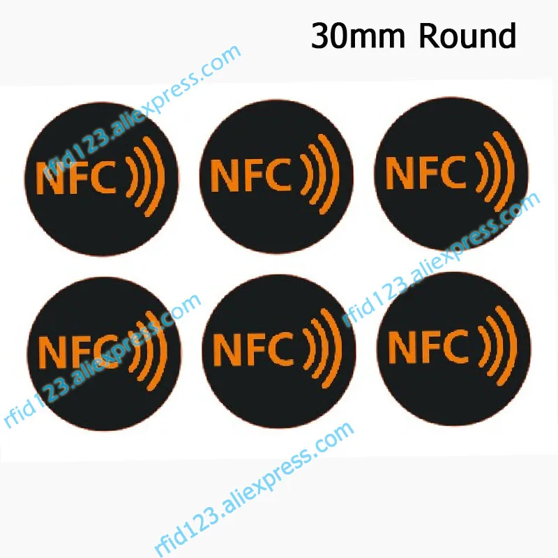 Ntag213 Lable, Nfc Sticker Met 144Bytes Rfid Zelfklevend Etiket, Nfc Label-6ps/Lot