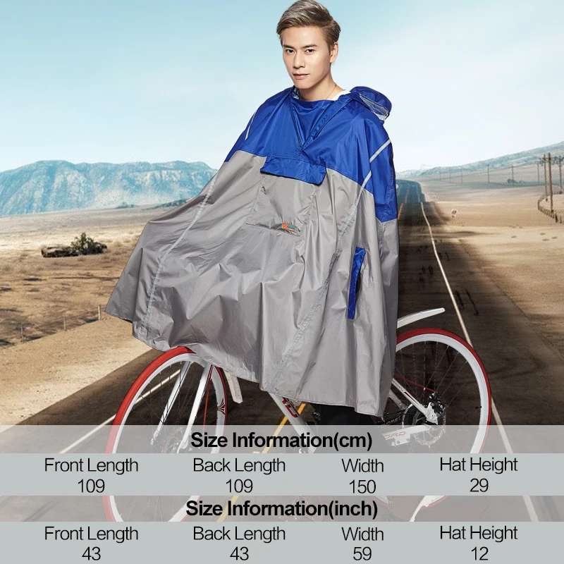 QIAN-chubasquero Impermeable para hombre y mujer, Poncho de lluvia para exteriores, mochila de diseño reflectante para ciclismo, escalada,