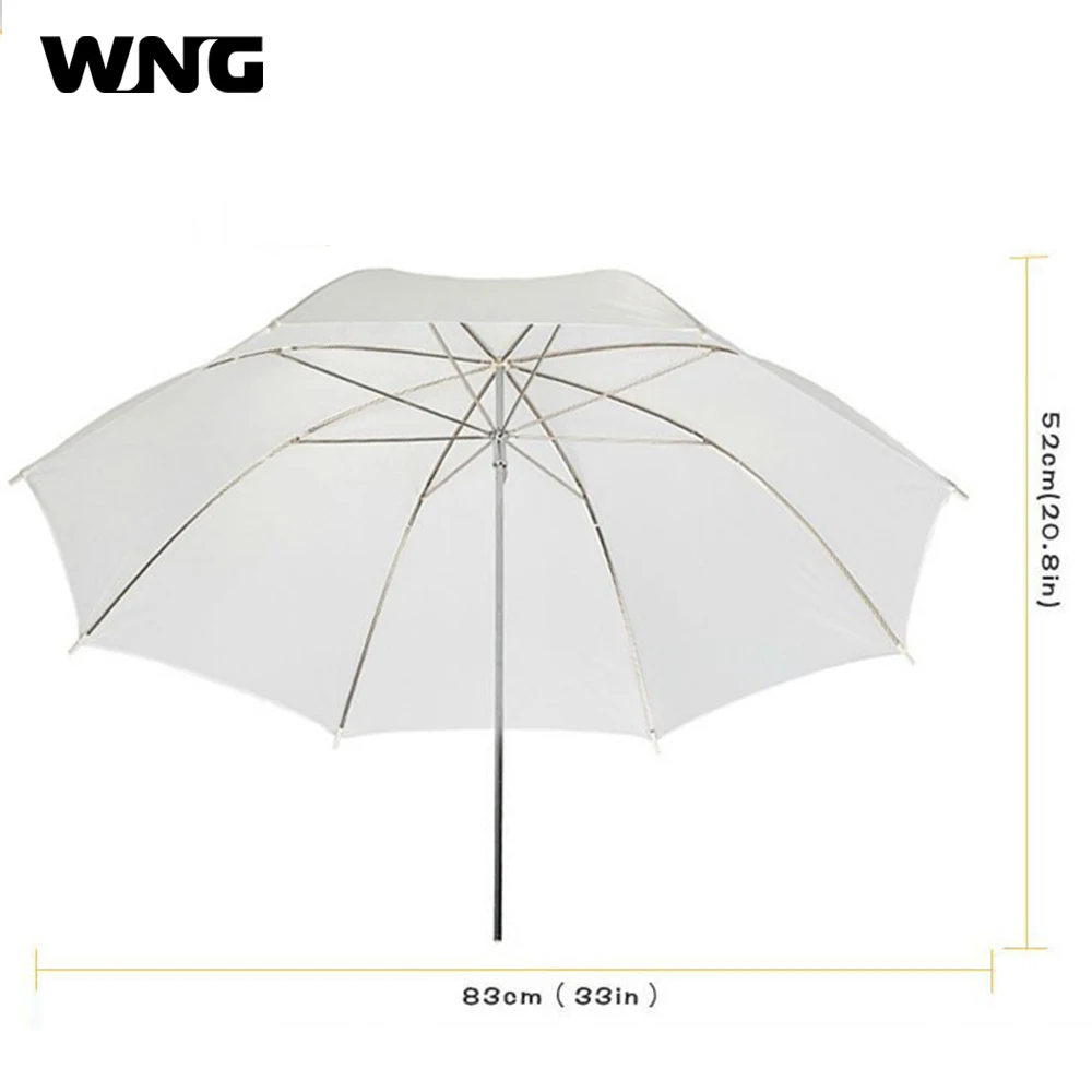 33in 83cm Lightweight Photography Flash Soft Umbrella for Photo Studio Video Shooting Translucent White Diffuser Soft Umbrellas