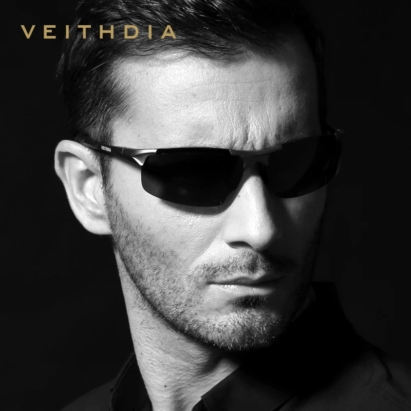 VEITHDIA Men Sunglasses Brand Designer Aluminum Polarized UV400 Lens Sports Driving Outdoor Sun Glasses Eyewear For Male 6518